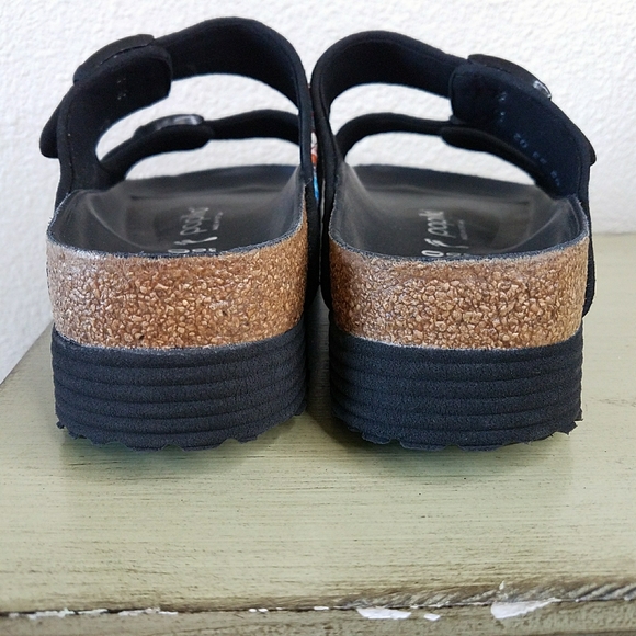 Birkenstock Papillio Arizona Platform Textile - Multi Turquoise - Picture 8 of 10